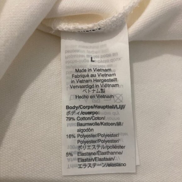 BNWT J.Crew Mercantile Top With Black Ribbon Bow Sleeve White - Size Large - Picture 7 of 12